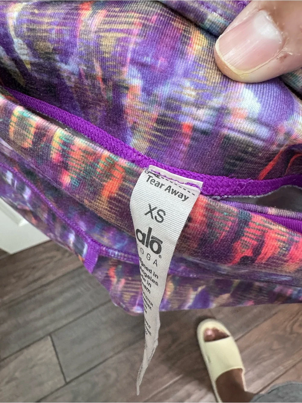 ALO Yoga Purple Multicolor Patterned Leggings